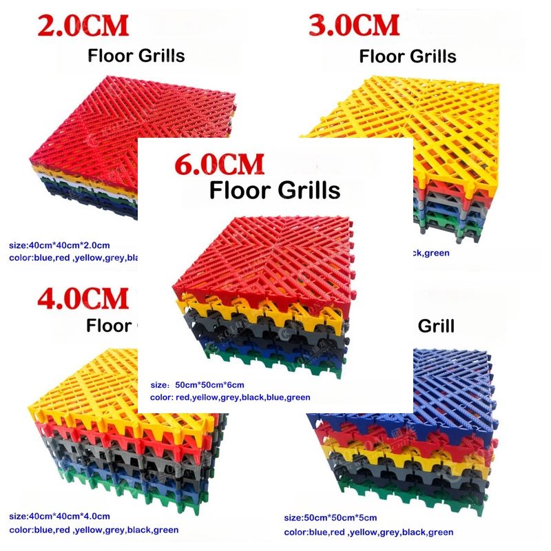플라스틱 PP 융합 차고 바닥 타일 2.0cm 3.0cm 4.0cm 5.0cm 6.0cm